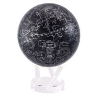 Mova Globe 8.5" STA black and silver Metallic CONSTELLATIONS Self rotating globe   183193823053